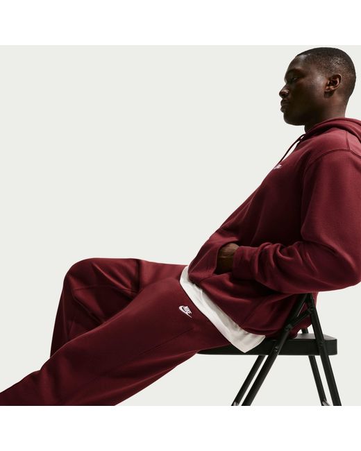 Nike Red Sportswear Club Fleece Jogging Pants for men