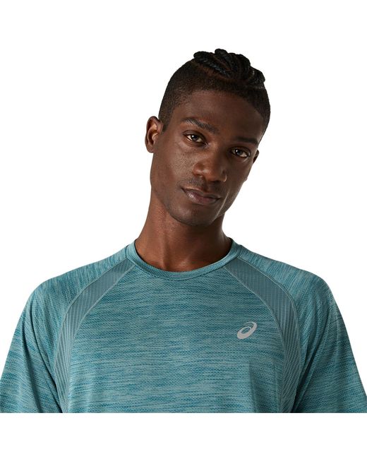 Asics Blue Road Short Sleeve Running T-Shirt for men