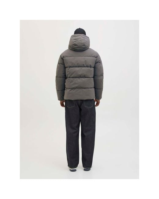 Jack & Jones Black Global Puffer Jacket Plus Size for men