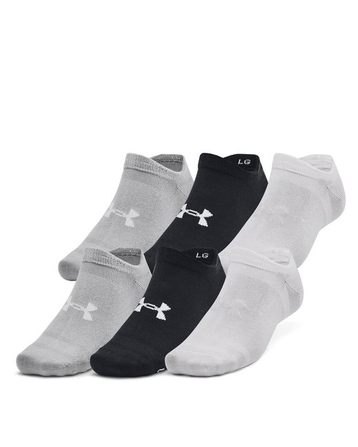 Under Armour Blue Essential 6-Pack No-Show Socks