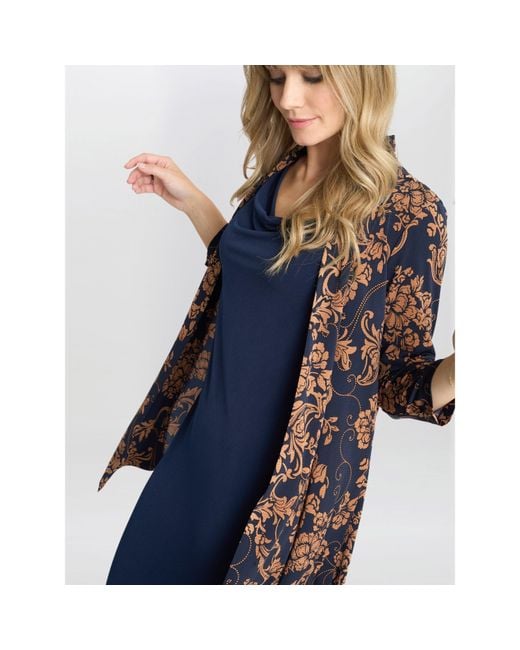 Gina Bacconi Blue Cara Mock Dress And Jacket