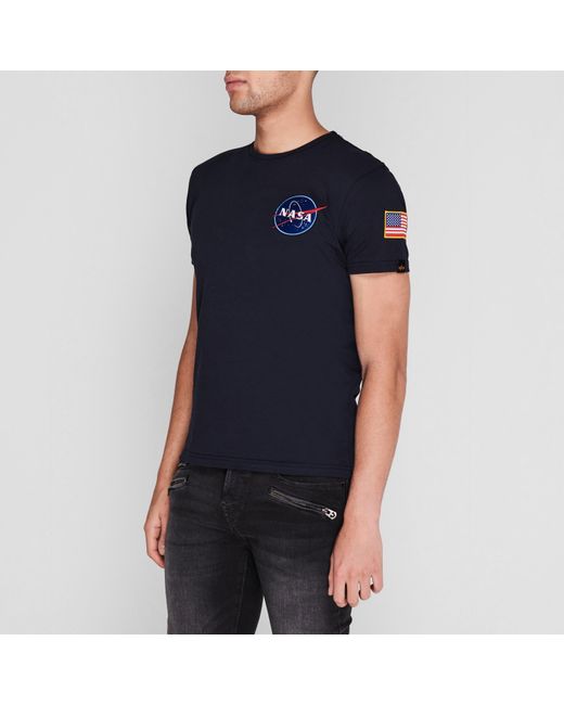 Alpha Industries Blue Space Shuttle T for men