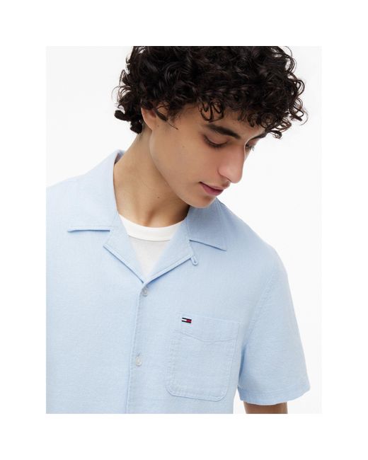 Tommy Hilfiger Blue Short Sleeve Plain Shirt for men