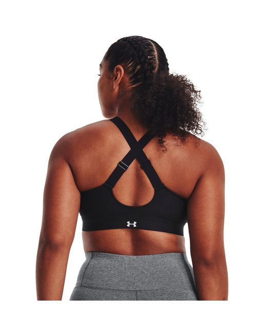 Under Armour Black Zipped Medium Impact Sports Bra