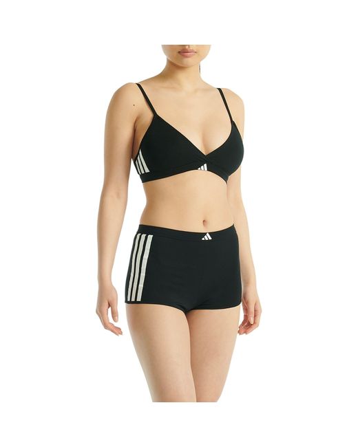 Adidas Black Active Essentials Cotton 3-Stripes Shortie