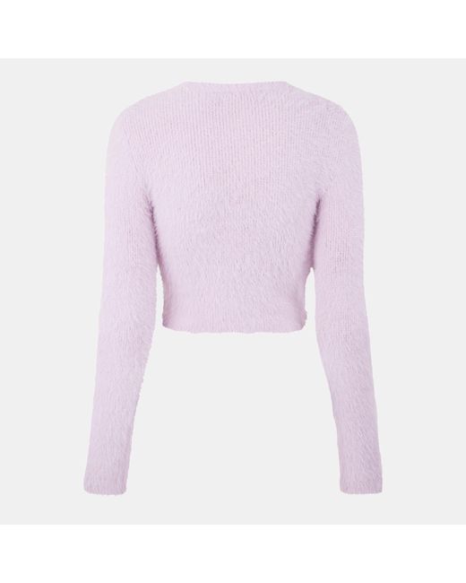 HUGO Purple Fine Knit Crew Neck Jumper