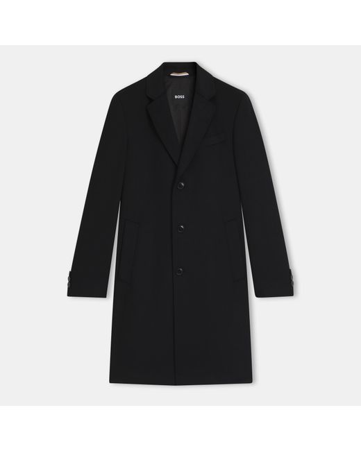 Boss Black Hbb Hyde Long Sleeve Lapel Overcoat for men