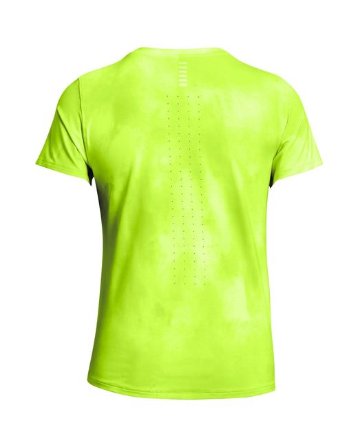 Under Armour Green Launch Elite Printed Short-Sleeve Performance Top