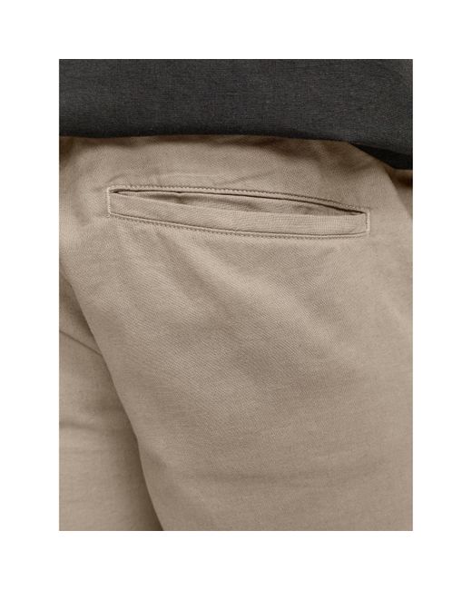 Jack & Jones Black Linen Plus Size Tracksuit Shorts for men