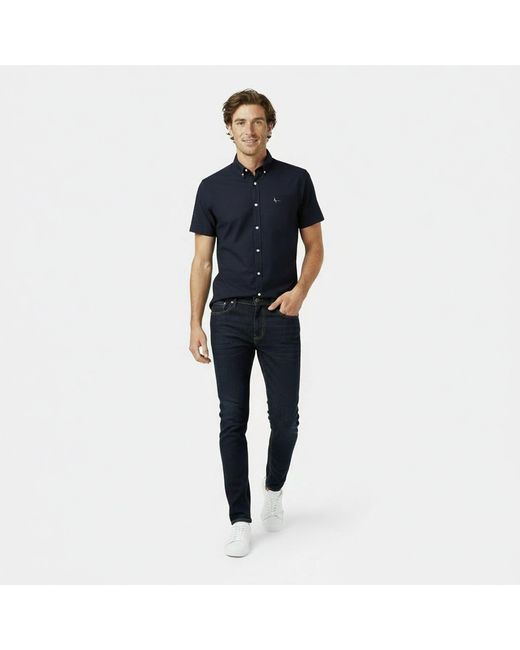 Jack Wills Blue Short Sleeve Oxford Shirt for men