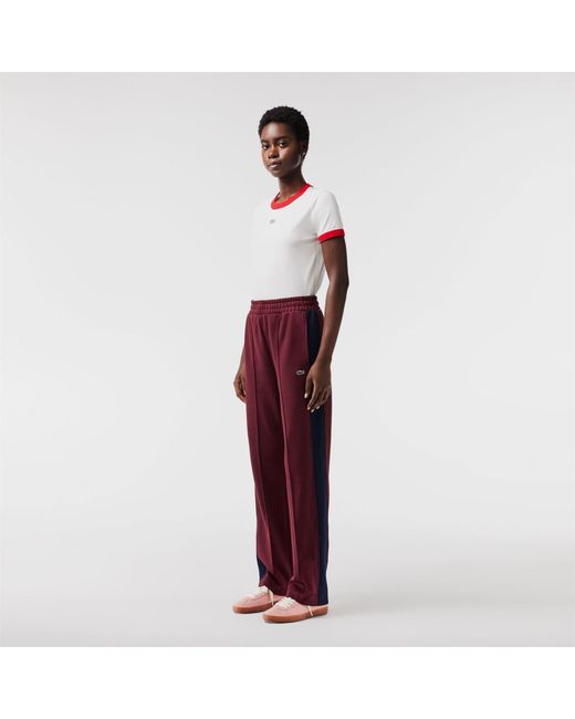 Lacoste Red Open Hem Woven Joggers