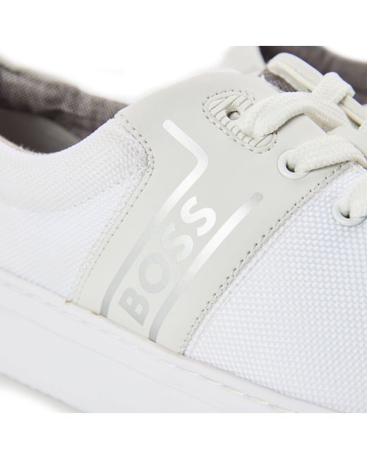 Boss White Enlight Tenn Classic Low-Top Trainers for men
