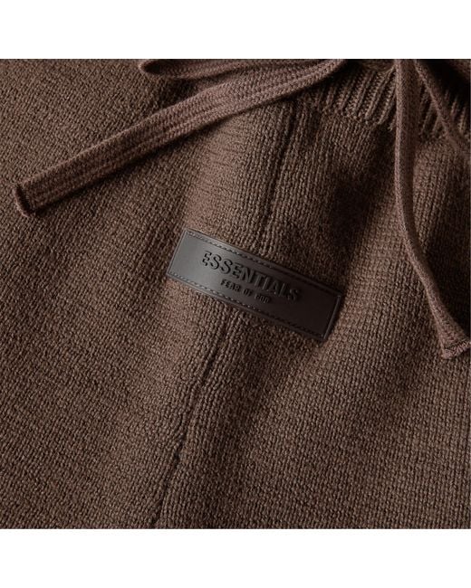 Fear Of God Brown Lounge Pants Open Hem Fleece Jogging Bottoms