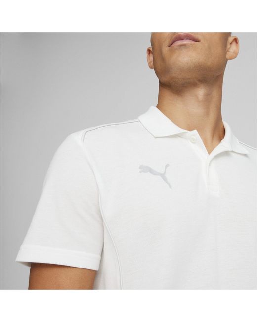 PUMA White Teamfinal Casuals Polo Shirt for men