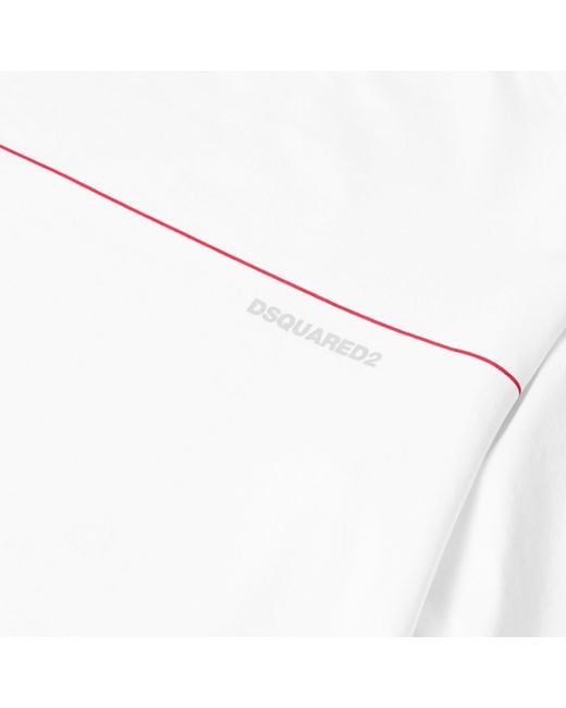 DSquared² White Dsq Line Oversized T-Shirt for men