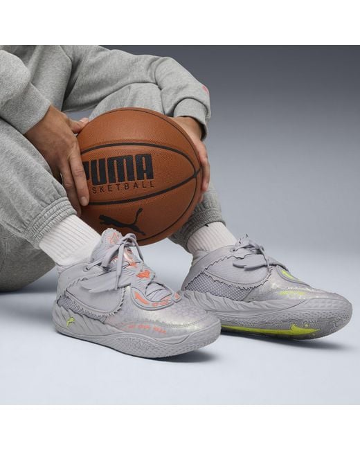 PUMA Gray Mb.05 Metallic Basketball Trainers for men
