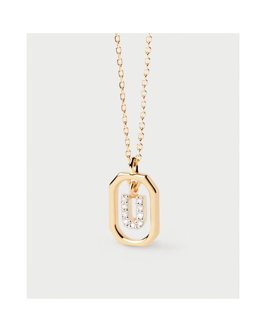 Pdpaola Metallic Initial Letter Necklace