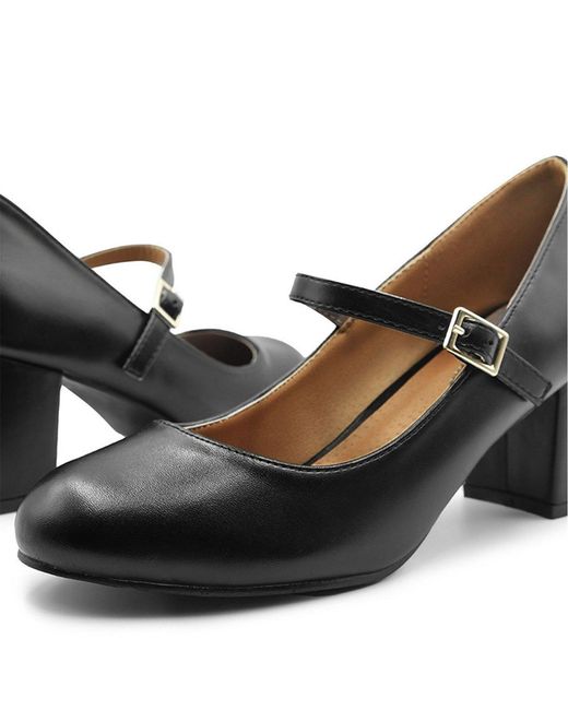 Where's That From Black Araceli Block Heel Pumps