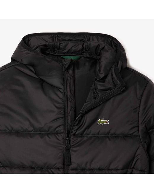 Lacoste Black Core Regular Fit Color Block Puffer Jacket for men