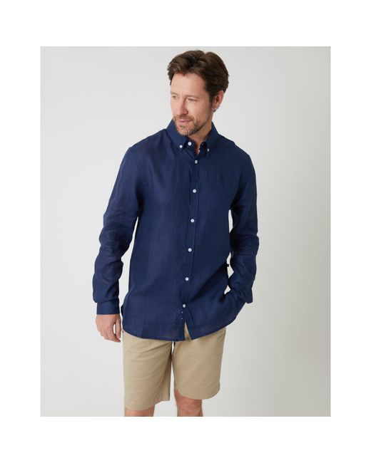Saltwell Blue Long-Sleeve Oxford Shirt for men