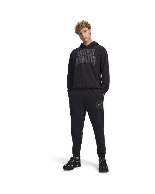 Under Armour Black Closed Hem Fleece Joggers for men