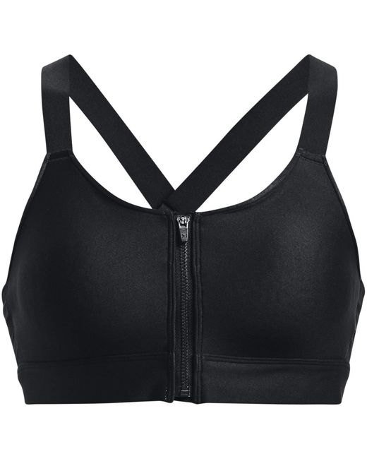 Under Armour Black Zipped Medium Impact Sports Bra