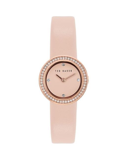 Ted Baker Pink Stainless Steel Fashion Analogue Quartz Watch Bkpses004uo