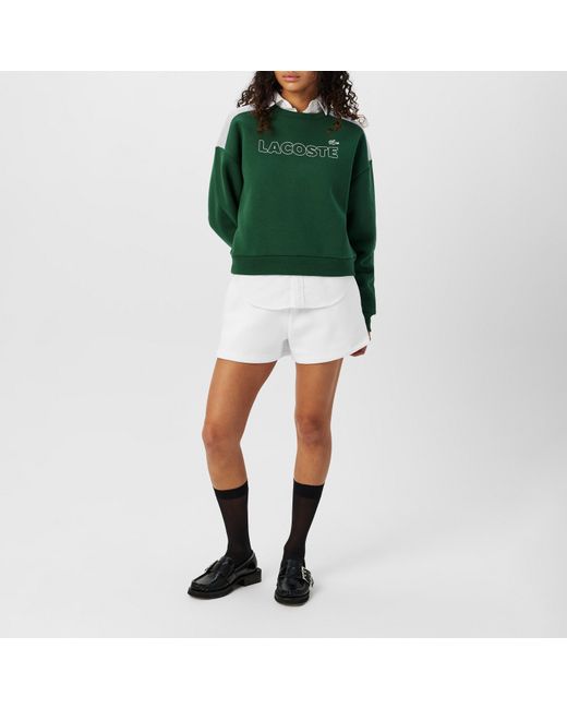Lacoste White Fleece Shorts