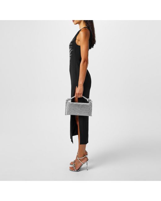 David Koma Black Feather Embroidered Maxi Dress