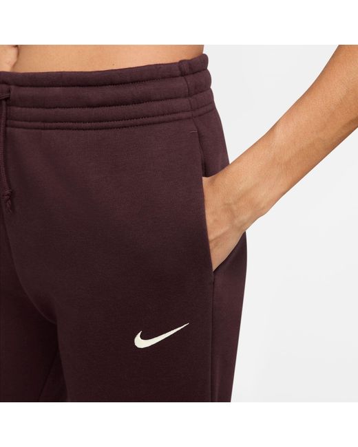Nike Purple Sportswear Phoenix Fleece Mid-Rise Sweatpants
