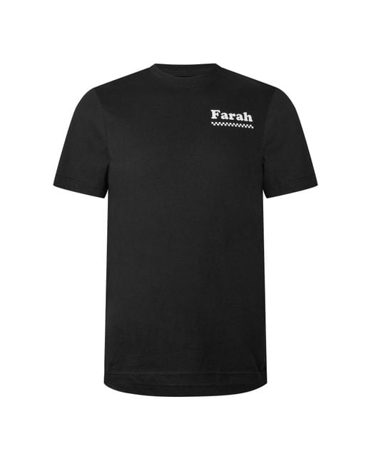 Farah Black Brent Graph T-Shirt for men