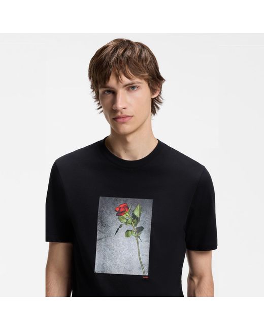 HUGO Black T-Shirt for men