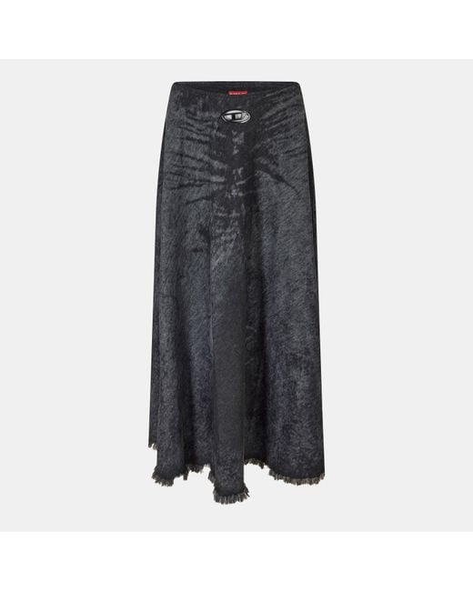 DIESEL Gray De-Hannie-Fsh Denim Skirt