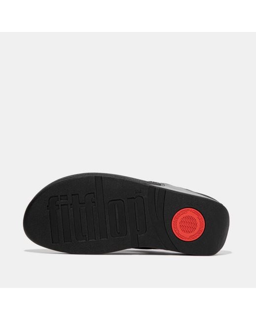 Fitflop Black Lulu Glitz Toe-Post Sandals