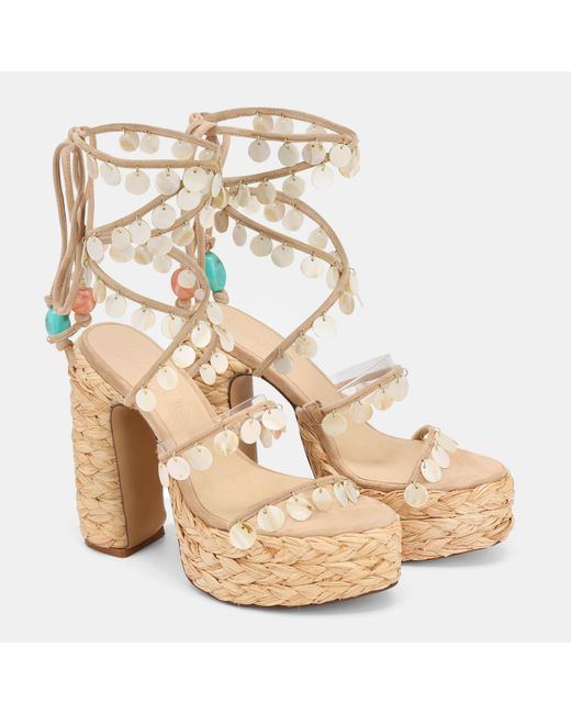 Naked Wolfe Metallic Platform Heeled Sandal