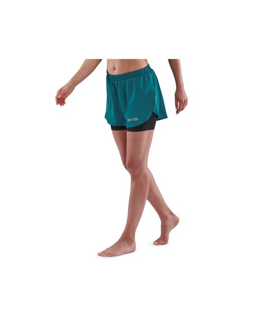 Skins Blue Performance Running Shorts