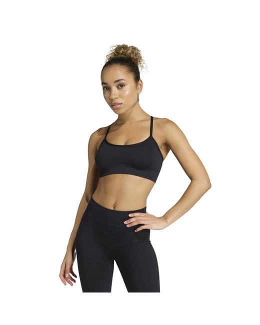 Adidas Black Sleeveless Low Impact Sports Bra