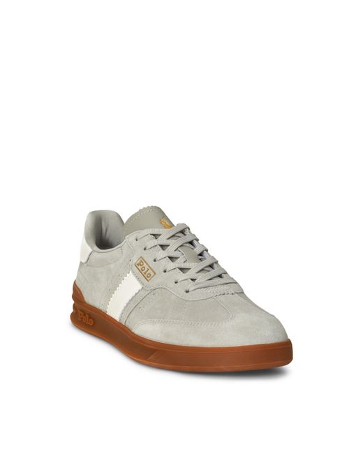 Polo Ralph Lauren White Leather Court Trainers