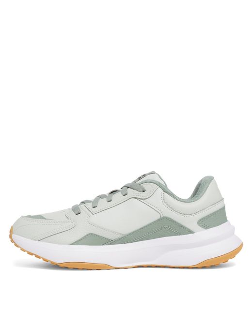 Under Armour Gray Edge Leather Low-Top Trainers for men