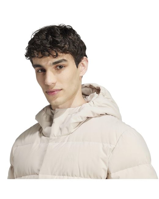 Adidas Natural Helionic Hooded Down Jacket for men