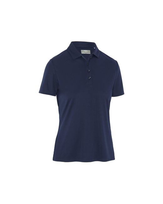 Callaway Apparel Blue Tournament Golf Short-Sleeve Performance Polo Shirt