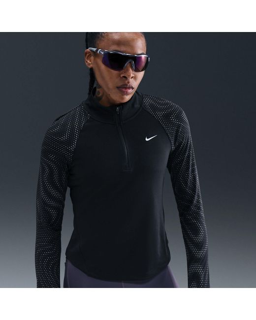 Nike Black T Flash Long Sleeve Running T-Shirt