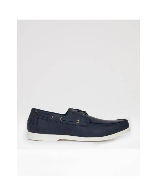 Threadbare Blue Archery Boat Shoes for men