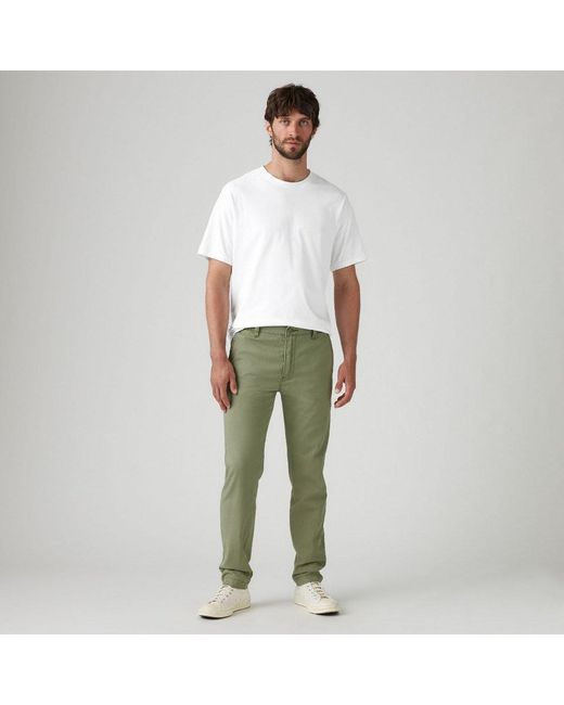 Levi's Green Levi's Karla Textured Slim Chinos for men