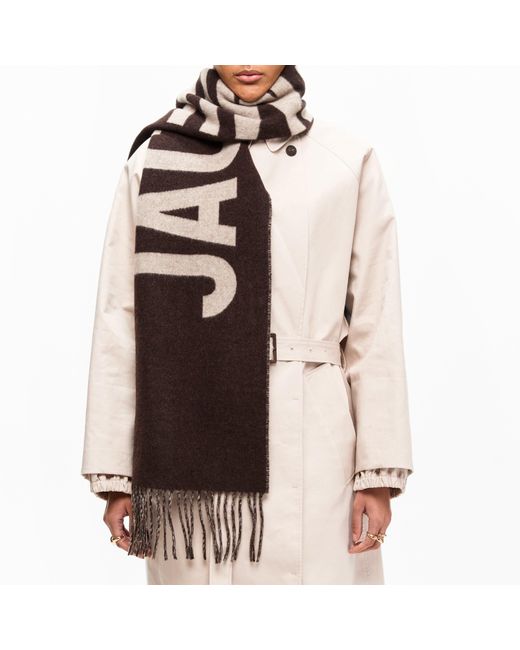 Jacquemus Black Jacquard Wool L'Écharpe Scarf