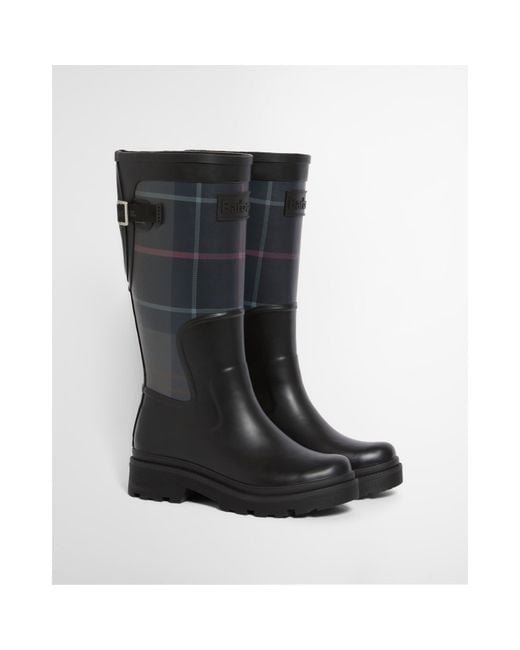 Barbour Black Dena Tall Wellies