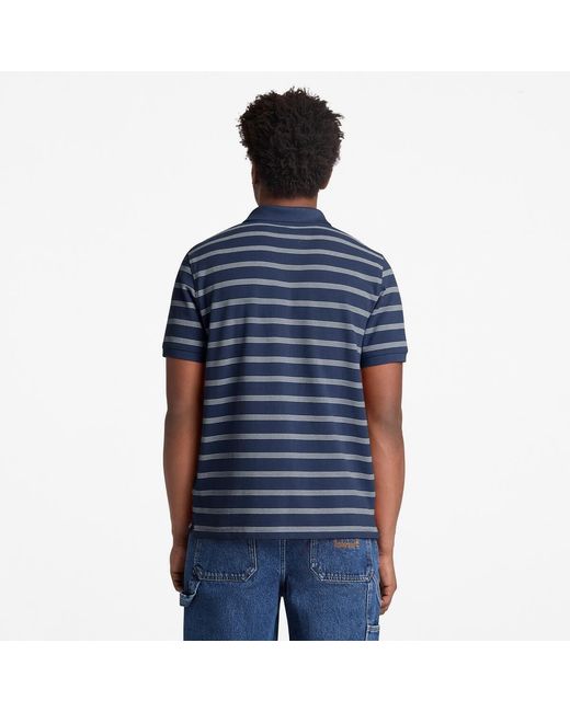 Timberland Blue Short Sleeve Polo Shirt for men