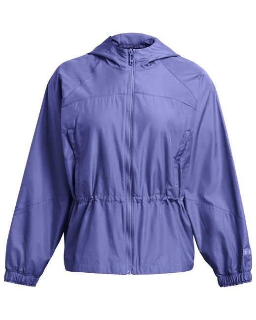 Under Armour Blue Rush Woven Full Zip Performance Training Jacket