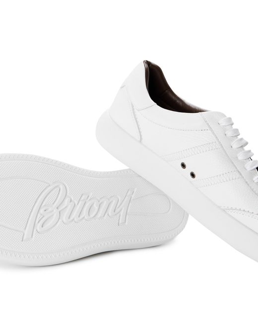 Brioni White Olympia Low-Top Trainers for men