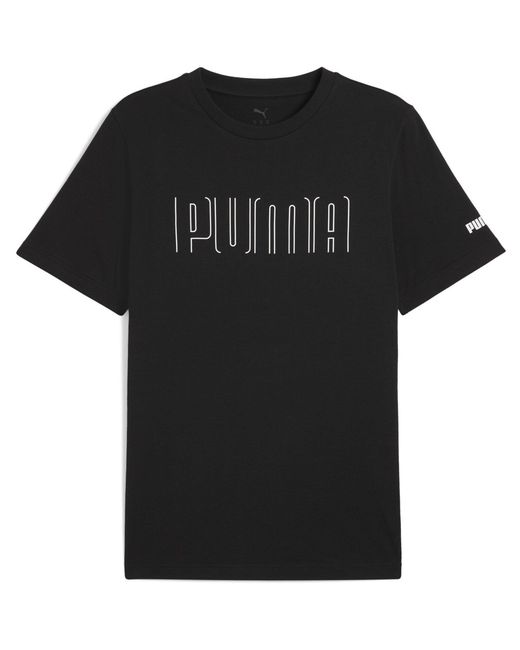 PUMA Black Sport Graphic Regular Fit T-Shirt for men